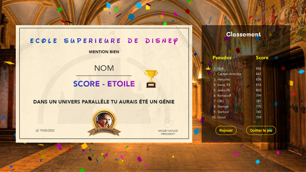 Diplôme et classement