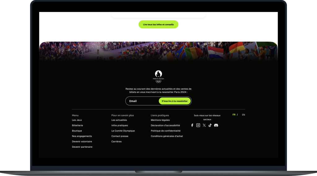 Landing page - footer
